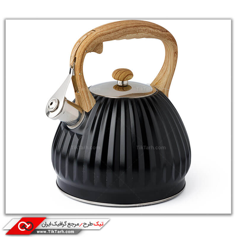 عکس گرافیکی باکیفیت قوری مشکی