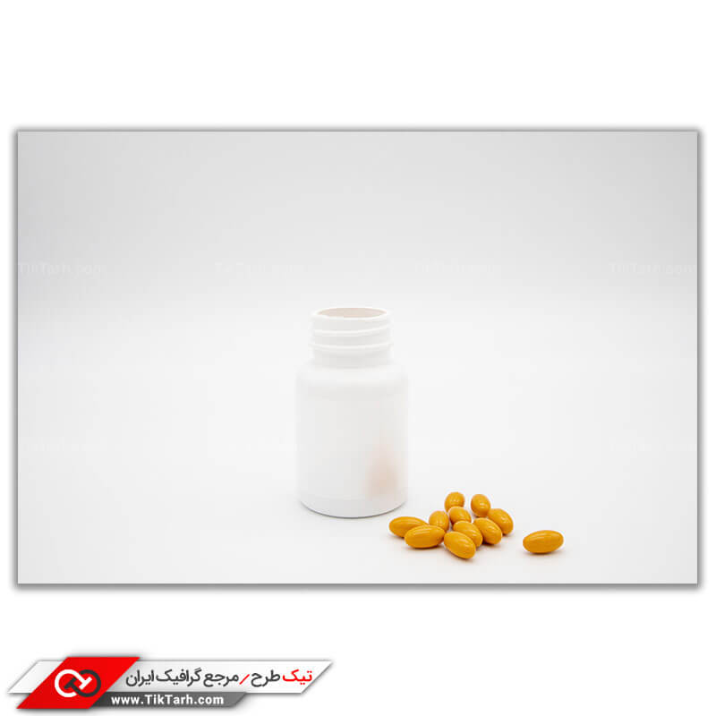 دانلود تصویر با کیفیت کپسول و ظرف دارو
