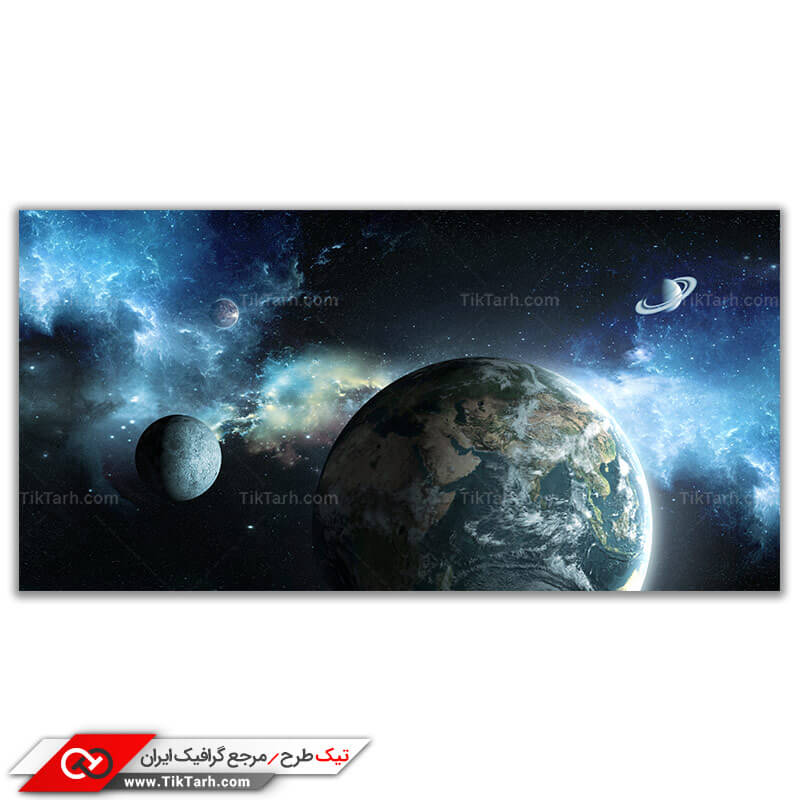 دانلود تصویر کره زمین و کره ماه