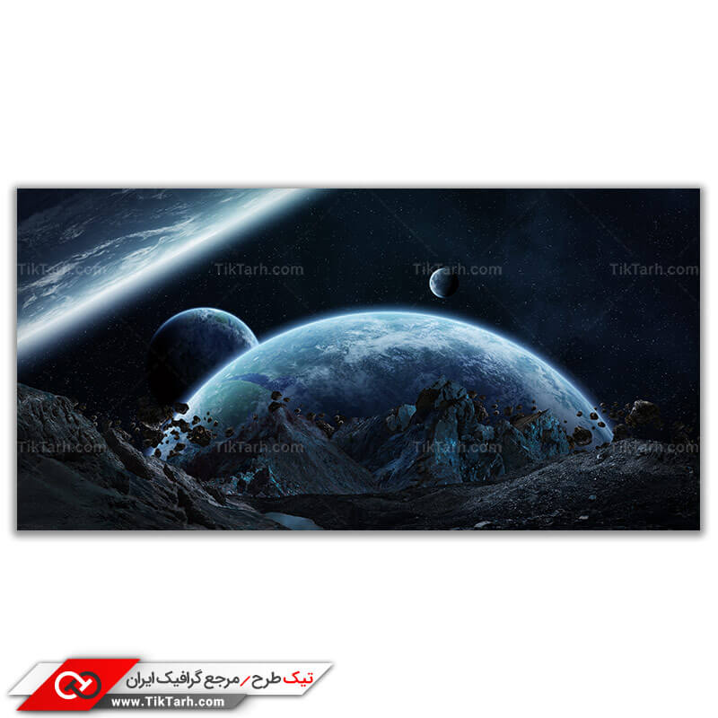دانلود تصویر تخیلی کره زمین و فضا
