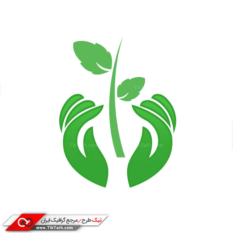 طرح لایه باز با کیفیت لوگو درختکاری