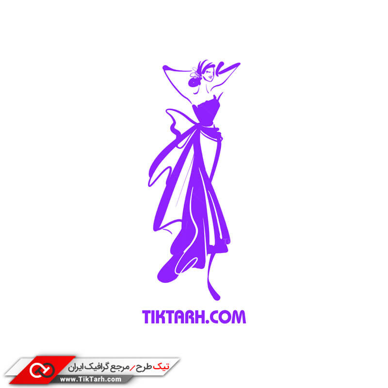 طرح لایه باز لوگو لباس فروشی زنانه