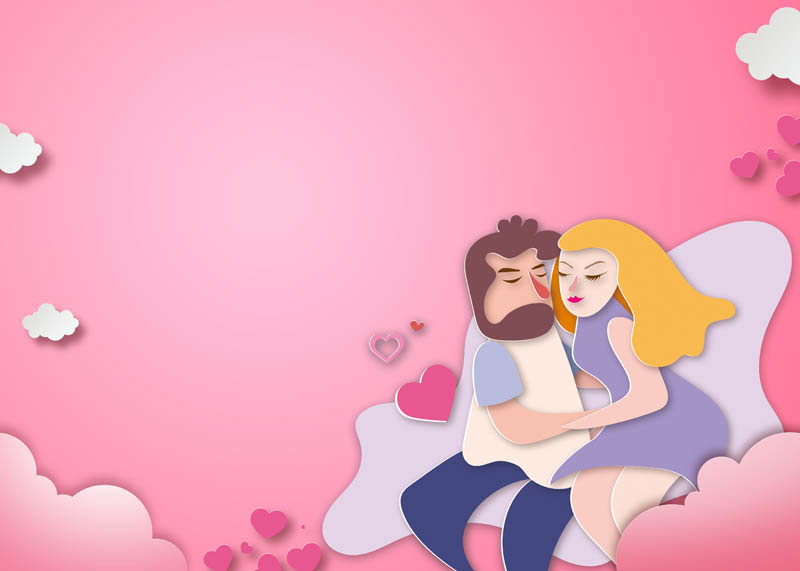 طرح لایه باز پس زمینه زوج عاشق