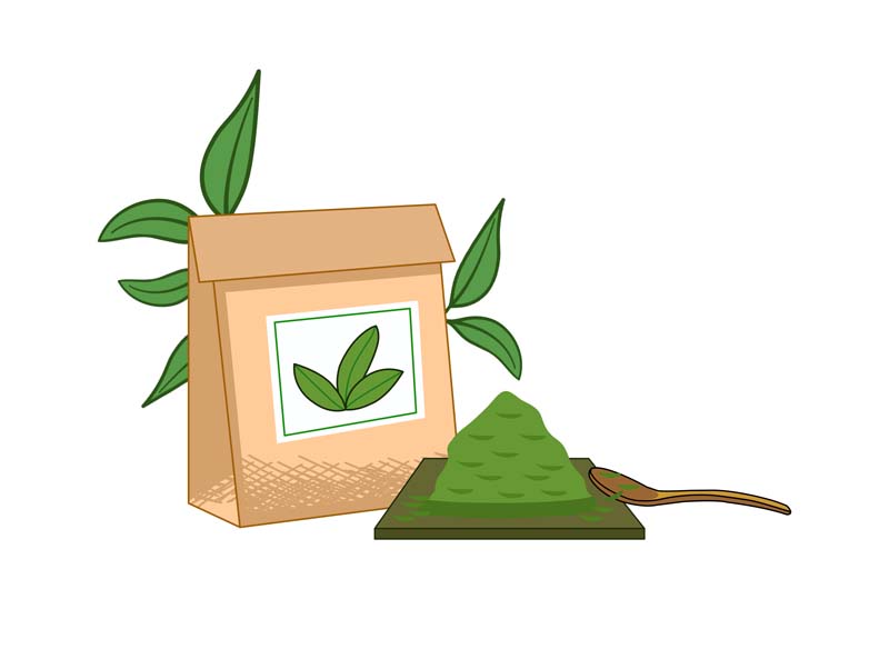 طرح کلیپ آرت چای سبز خشک