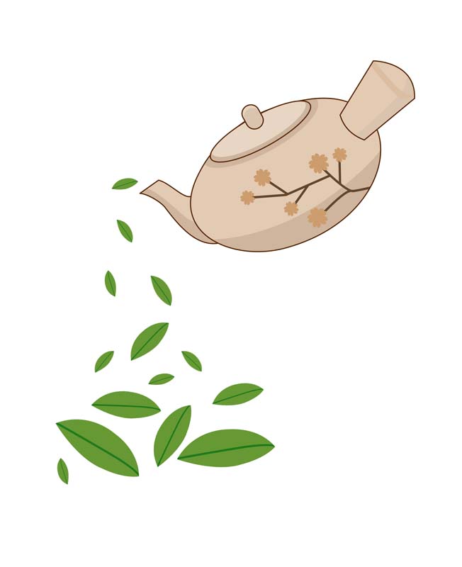 طرح کلیپ آرت قوری چای سبز