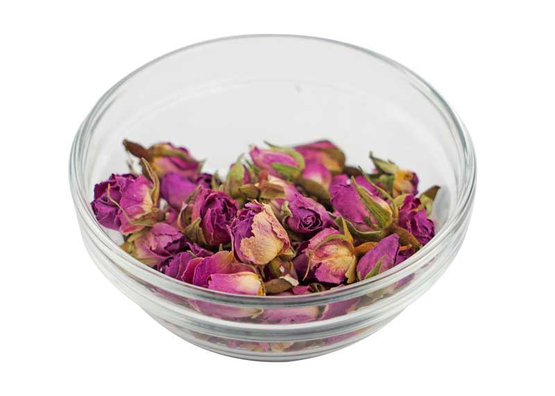 طرح گل محمدی خشک داخل پیاله