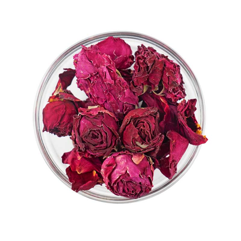 طرح باکیفیت گل محمدی خشک داخل پیاله