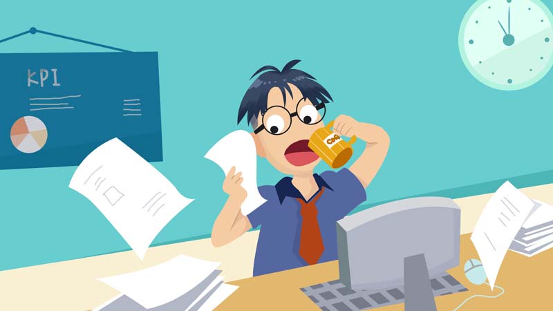 وکتور مفهومی لایه باز با طرح کار اداری