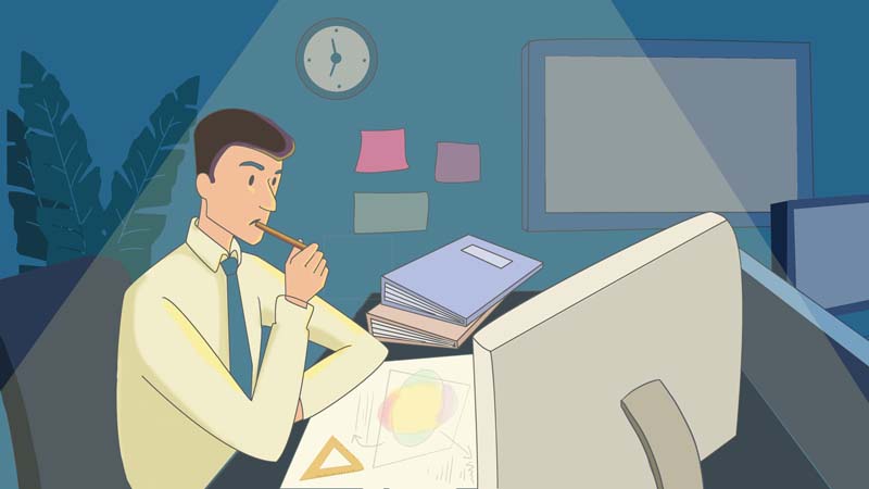 وکتور مفهومی لایه باز مهندس عمران و نقشه کشی