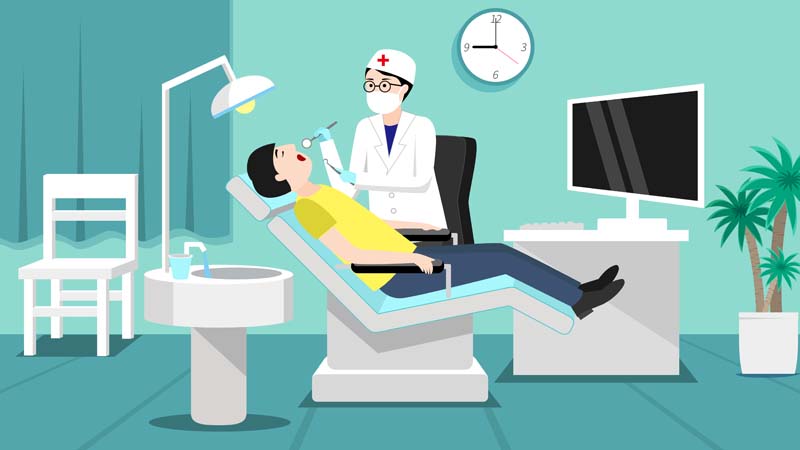 دانلود وکتور مفهومی لایه باز با طرح دندانپزشک