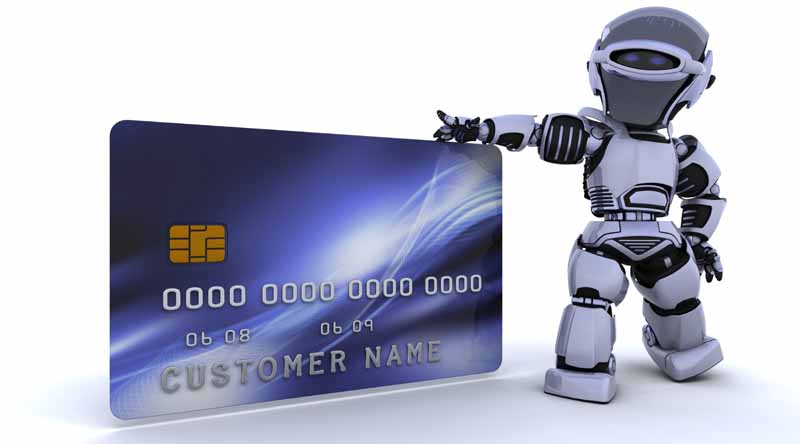 دانلود عکس ربات و کارت اعتباری