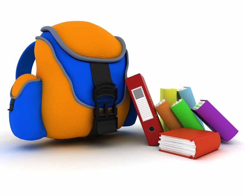 دانلود عکس سه بعدی کیف و کتاب