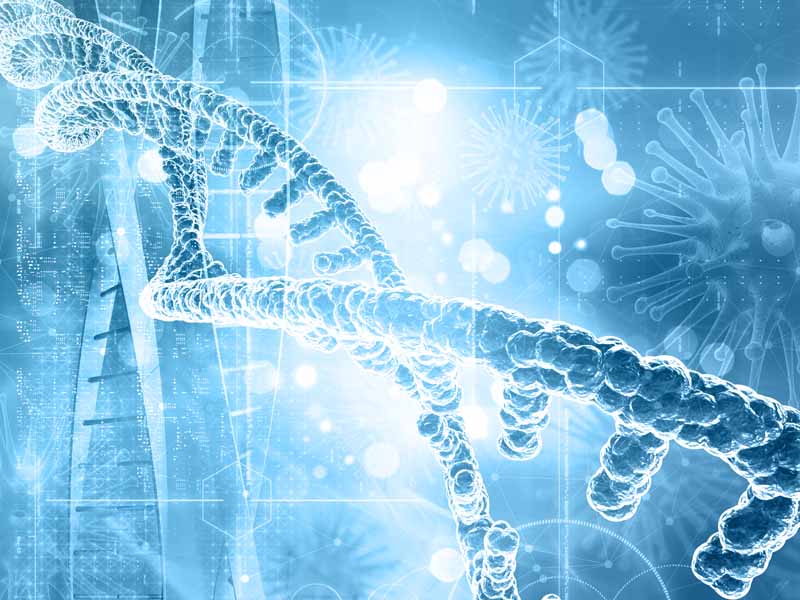 تصویر ویروس و DNA