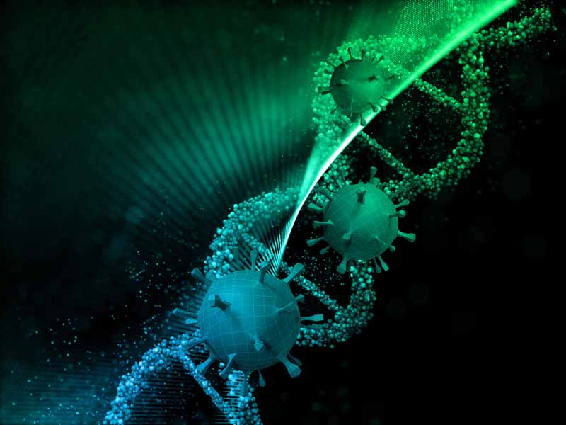 تصویر باکیفیت ویروس و DNA
