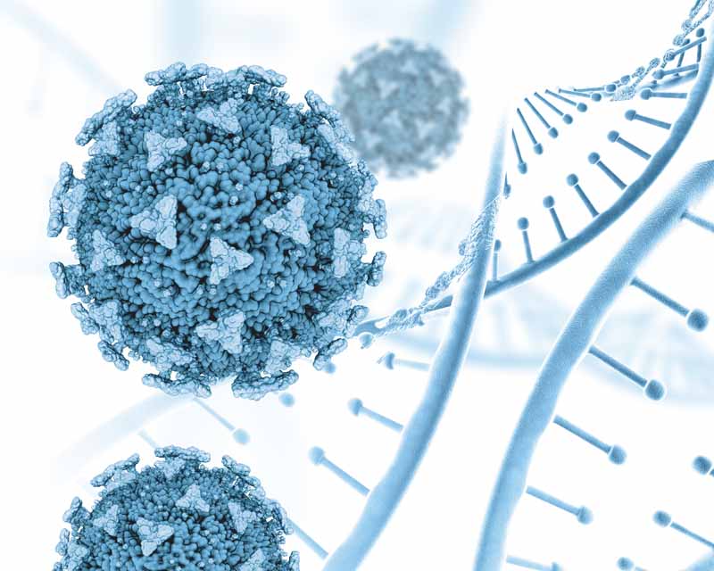 تصویر با کیفیت ویروس و DNA