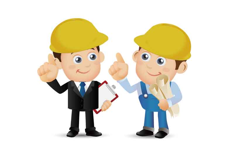 طرح کلیپ آرت مهندس های نقشه کشی