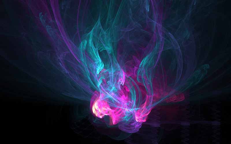عکس پس زمینه با طرح دود بنفش و سبز