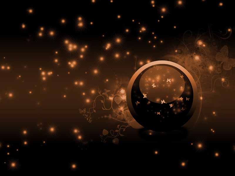 دانلود عکس انتزاعی قهوه ای و مشکی گوی و پروانه