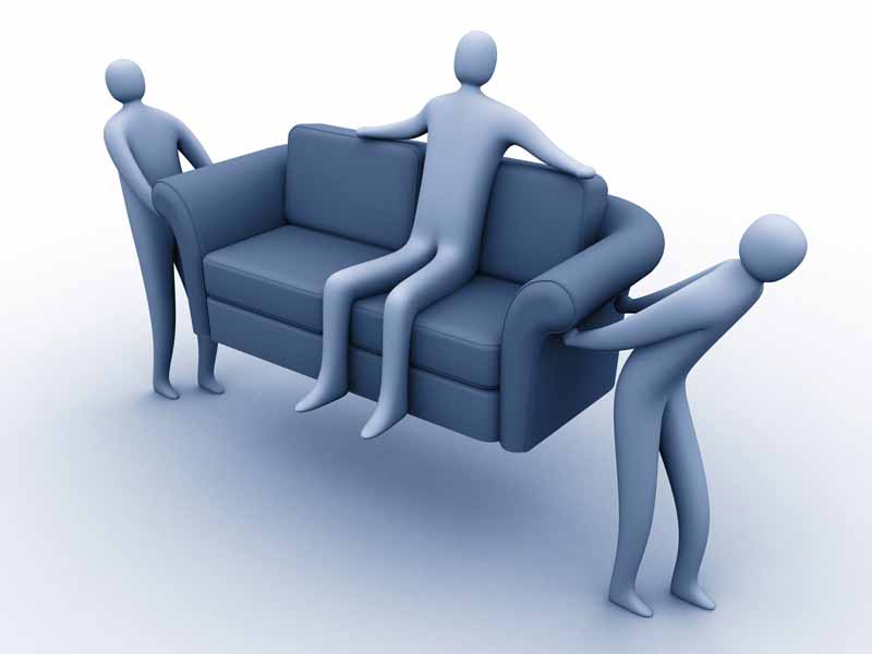 دانلود عکس کشیدن مبل توسط آدمک ها