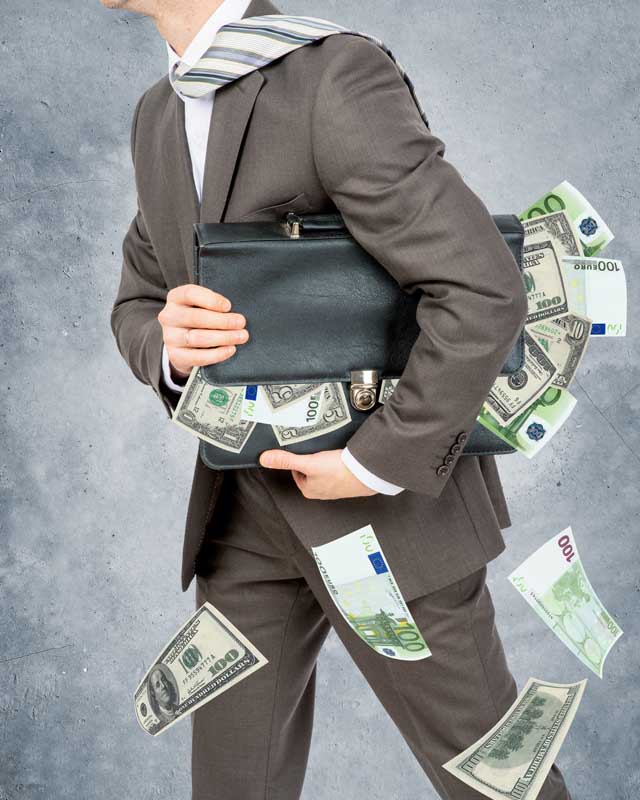 دانلود تصویر کیف پر از اسکناس