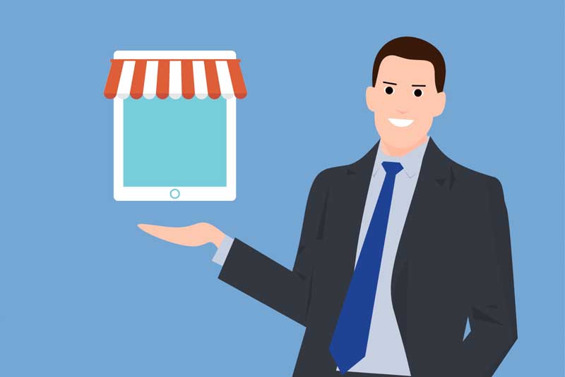 دانلود عکس کارتونی خرید آنلاین با تبلت