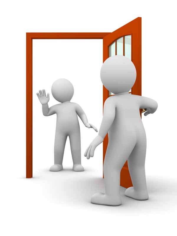 عکس آدمک در حال باز کردن در