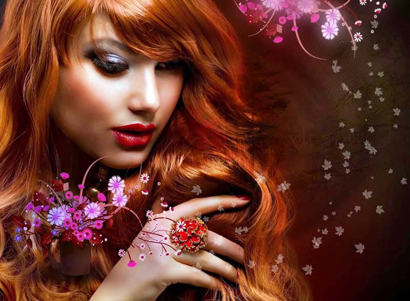 فون لایه باز عکس با گلهای صورتی
