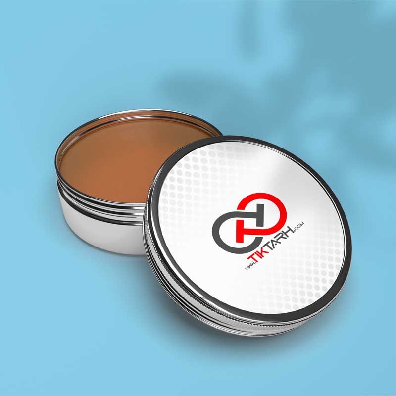 موکاپ قوطی فلزی کرم
