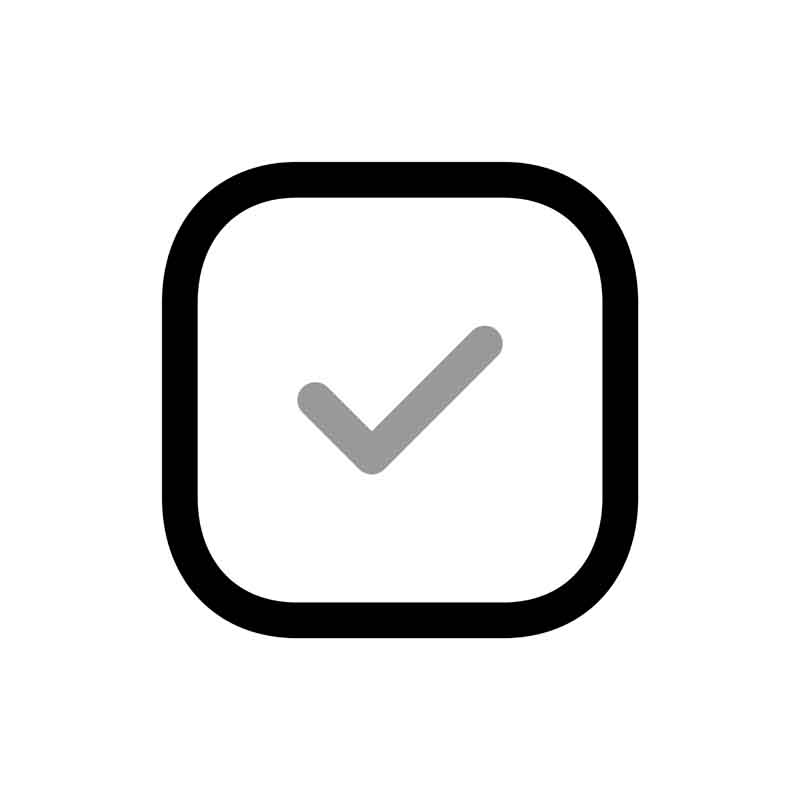 دانلود طرح آیکون تیک خاکستری