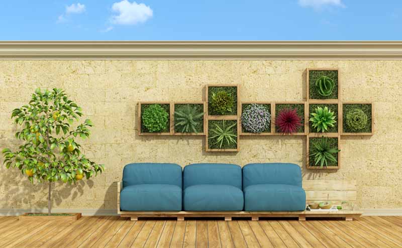 تصویر باکیفیت حیاط و مبل