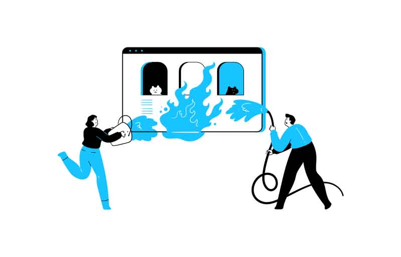 دانلود وکتور مفهومی اطفای حریق