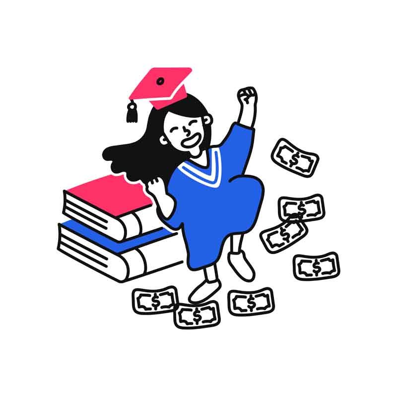 دانلود وکتور مفهومی پول و کتاب
