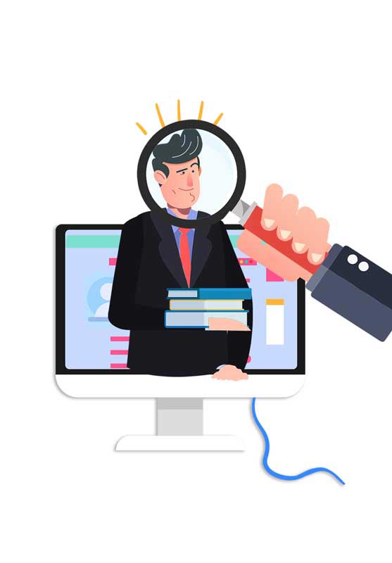 دانلود وکتور مفهومی جستجوی افراد در اینترنت