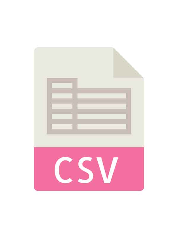 دانلود طرح آیکون فرمت csv