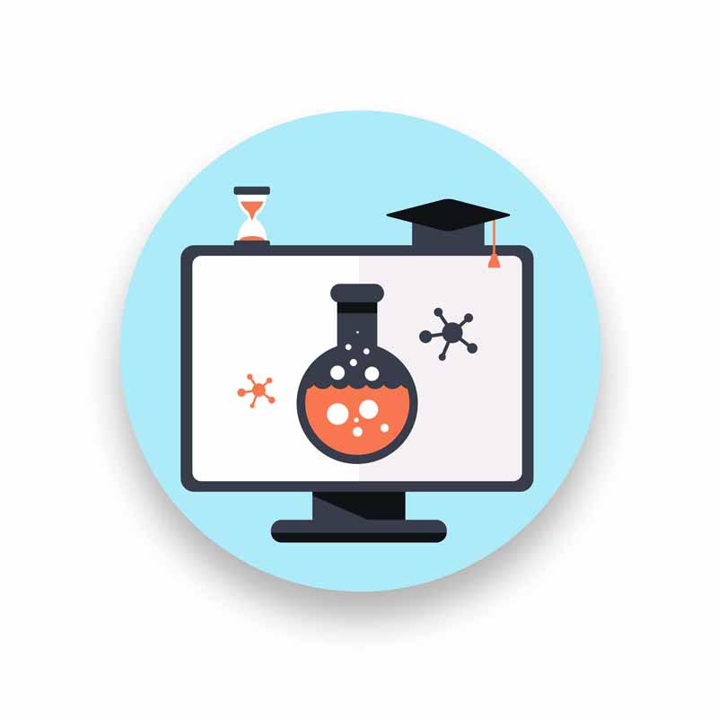 طرح لایه باز کلیپ آرت شیمی آنلاین