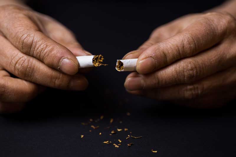 تصویر گرافیکی شکستن یک نخ سیگار