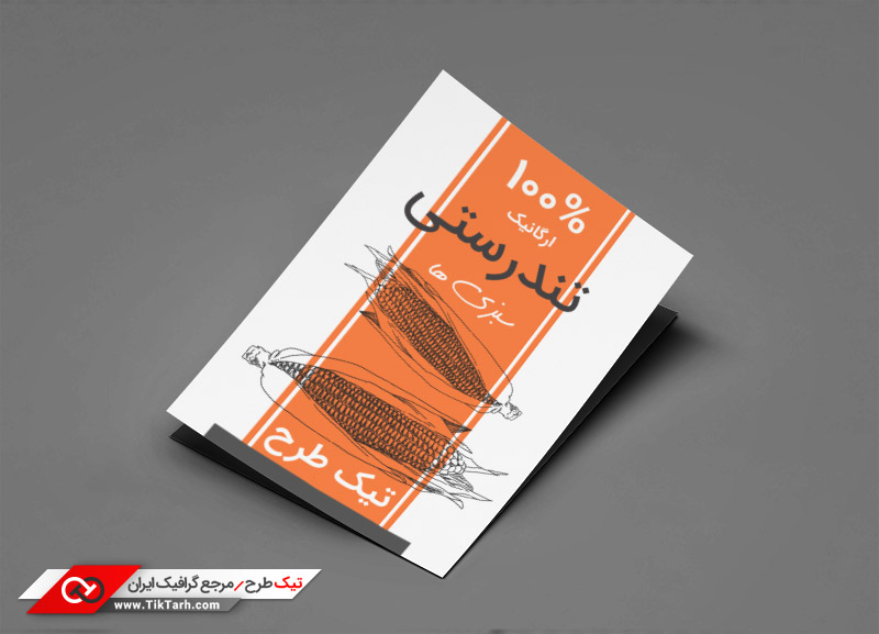 طرح گرافیکی تراکت سبزی و تندرستی