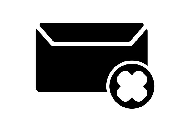 طرح آیکون پاک کردن پیام