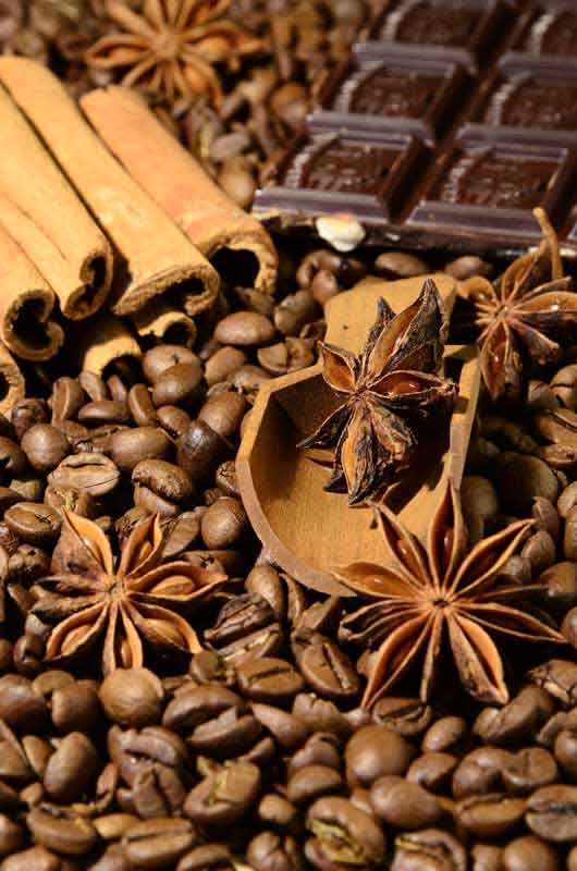 دانلود عکس گرافیکی دارچین و قهوه