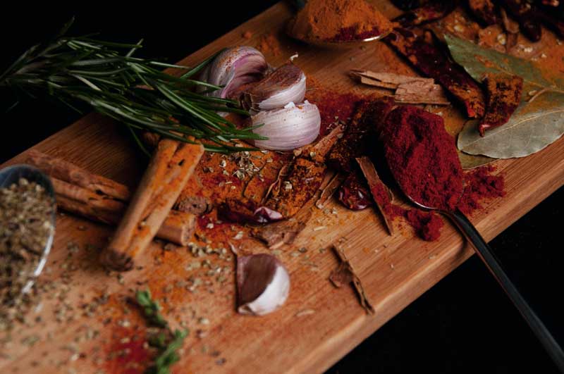 دانلود عکس گرافیکی تخته آشپزی و ادویه