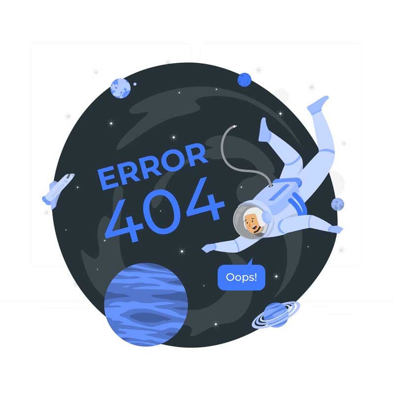 دانلود وکتور مفهومی ارور 404 سیستمی