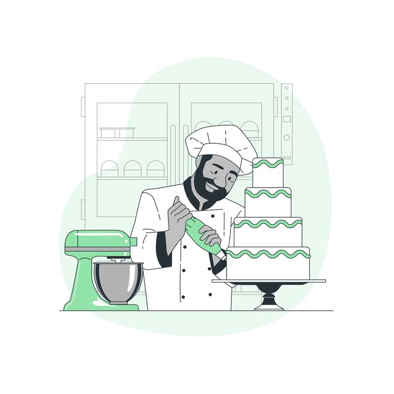 دانلود وکتور مفهومی کیک کار