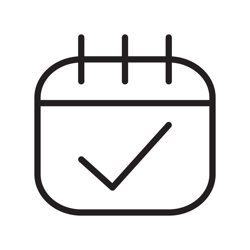 دانلود آیکون تیک روی تقویم
