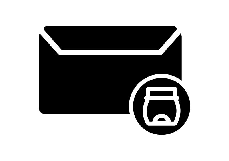 دانلود آیکون پرینت پیام مشکی