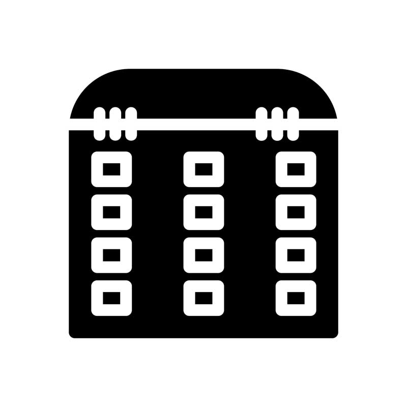 دانلود آیکون تقویم سیمی مشکی
