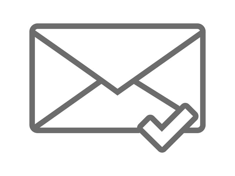 طرح آیکون تایید ارسال پیام