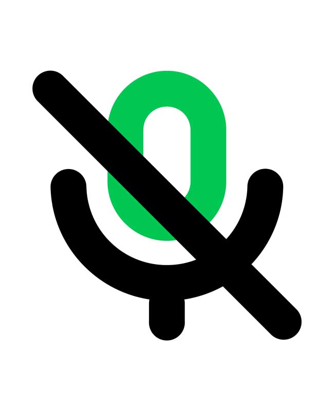 طرح با کیفیت آیکون بستن میکروفون