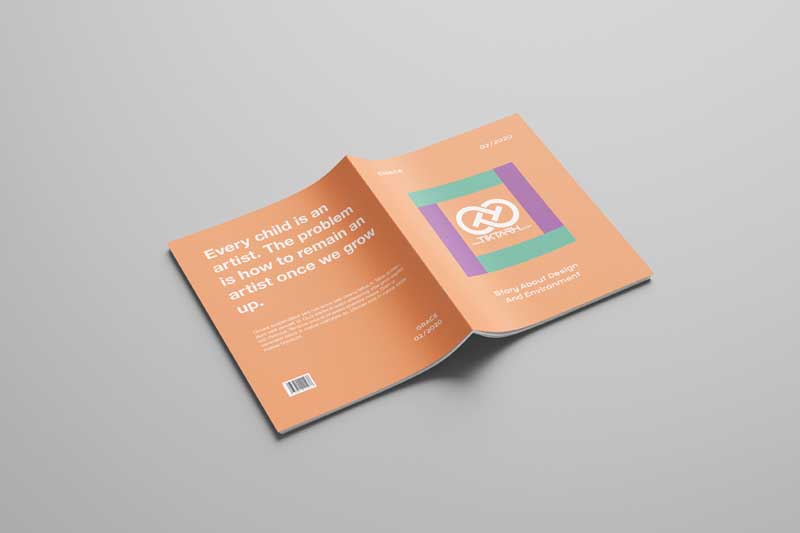 دانلود موکاپ جلد کتاب روی زمین