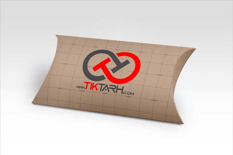 طرح موکاپ پاکت کارتنی بالشتی