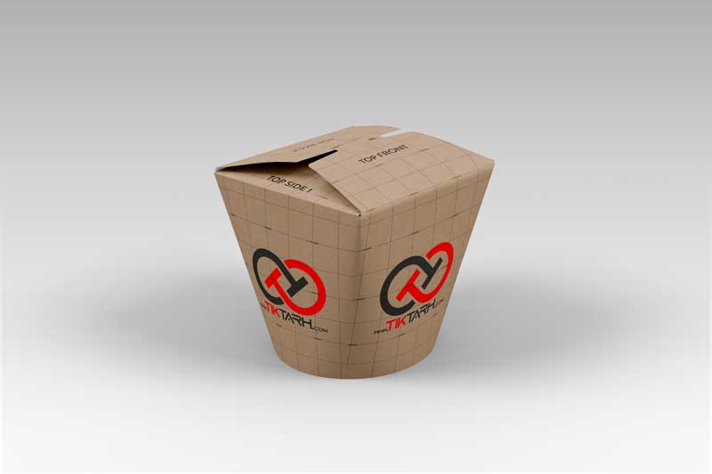 طرح موکاپ جعبه مقوای استوانه ای